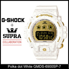 G-SHOCK &times; SUPRA Polka dot White GMDS-6900SP-7画像