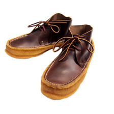 YUKETEN EARTH MOCCASIN HIGH/brown画像