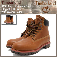 Timberland ICON 6inch Premium Boot Claypot Full Grain With Woven Collar 9633B画像