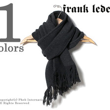 FRANK LEDER ANTHRACITE(石炭) ダブルフェイスウールマフラー 0620008画像