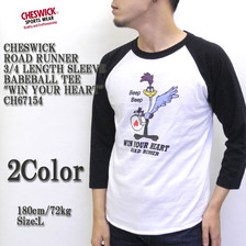 CHESWICK ROAD RUNNER 3/4 LENGTH SLEEVE BASEBALL TEE "WIN YOUR HEART" CH67154画像