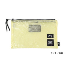STUSSY &times; Herschel Supply Clear Yellow Tarpaulin Medium Network Pouch 134127画像