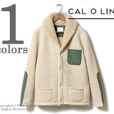 CAL O LINE ショールカラー レトロパイル フリース カーディガン ジャケット CL15F056画像
