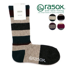 rasox MULTI BORDER WOOL CREW CA152CR03画像