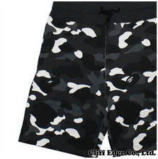A BATHING APE CITY CAMO SWEAT SHORTS BLACK 1B30-153-008画像