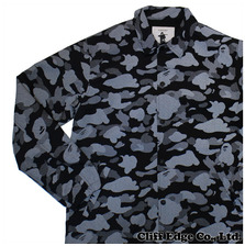 A BATHING APE REFLECTION CAMO COACH JACKET BLACK 1B80-140-015画像