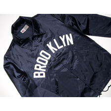 Ebbets Field Flannels 60's VINTAGE SATIN COACH JACKET/BROOKLYN/navy画像