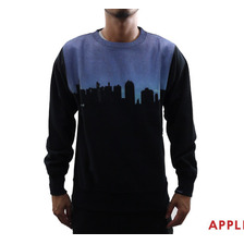 APPLEBUM CITY CREW SWEAT BLACK画像