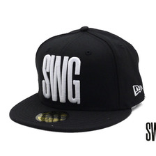 SWAGGER SWG LOGO NEW ERA FITETD CAP BLACK画像