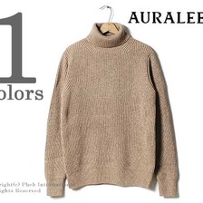 AURALEE キャメルヘア タートルネック リブニット セーター A5AT02CH画像
