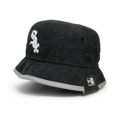 NEW ERA CHICAGO WHITESOX STUNT BUCKET HAT BLACK HEATHER QTNECWS441画像