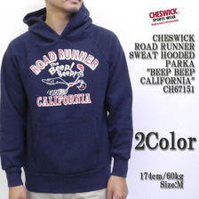 CHESWICK ROAD RUNNER SWEAT HOODED PARKA "BEEP BEEP CALIFORNIA" CH67151画像