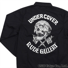 UNDERCOVER &times; RUDE GALLERY &times; MAGICAL DESIGN Tibetan Skull COACH JACKET BLACK画像