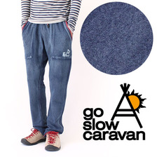 go slow caravan インディゴ 裏毛 イージー パンツ 336602画像