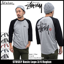 STUSSY Basic Logo 3/4 Raglan 114841/114861画像