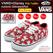 VANS &times; Disney Kids Toddler Authentic Dalmatians/Red VN-01T0I0I画像