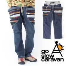 go slow caravan ストレッチ DENIM 刺繍 脇ポケット パンツ 330710画像