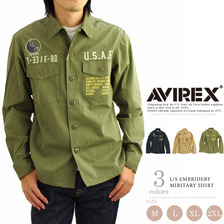 AVIREX L/S EMBRIDERY MIRITARY SHIRT 6155160画像