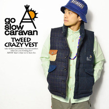 go slow caravan TWEED CRAZY VEST 330222画像