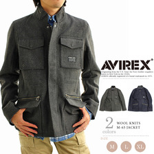 AVIREX WOOL KNITS M-65 JACKET 6152191画像