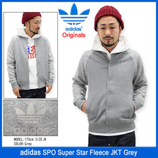 adidas Originals SPO Super Star Fleece JKT Grey AB7666画像