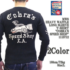 MWS HEAVY WAFFLE LONG SLEEVE T-SHIRT "COBRA'S SPEED SHOP" 1115712画像