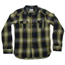 STUDIO D'ARTISAN Indigo Check Cotton Flannel Work Shirts 5538画像