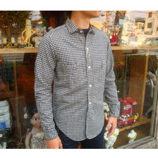 FREEWHEELERS UNION SPECIAL SHIRTS &ldquo;1913 CONDUCTOR SHIRTS&rdquo; Cotton Linen Indigo Check 1533012画像