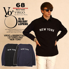 VIRGO &times; 68&BROTHERS LETTERED KNIT "NEW YORK" VG-CB-59画像
