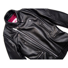 JAMES GROSE STEER HIDE MANILA JACKET/black画像