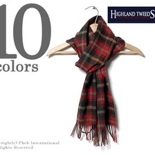 HIGHLAND TWEEDS CHECK MUFFLER画像