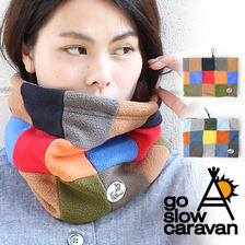 go slow caravan フリース パッチワーク ネックウォーマー 332303画像