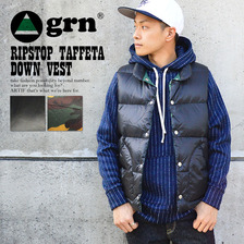 grn RIPSTOP TAFFETA DOWN VEST GU532059N画像