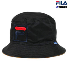 FILA × atmos REVERSIBLE BUCKET HAT BLACK/PCT/FCRM LA153PY7-001画像