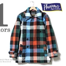 Pherrow's マルチチェック ウールモーターサイクルコート 15W-PMC1画像