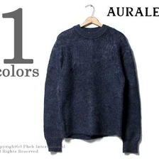AURALEE ブラッシドモヘア クルーネックリブニット A5AP01BM画像
