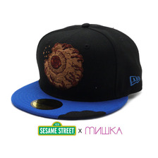 MISHKA &times; SESAME STREET COOKIE MONSTER KEEP WATCH NEW ERA BLACKxBLUE画像