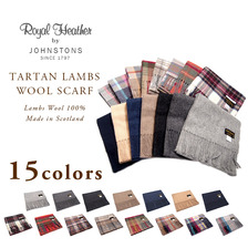 ROYAL HEATHER BY JOHNSTONS TARTAN LAMBSWOOL SCARF画像
