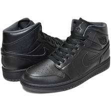 NIKE AIR JORDAN 1 MID blk/blk-dark gry 554724-021画像