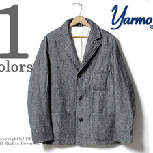 Yarmo WOOL LINEN HERRINGBONE DRIVER JACKET画像