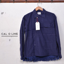 CAL O LINE POLKA-DOTS BANDANA FRINGE SHIRT CL15F036画像