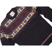 Jamieson's #MK158-731 CREWNECK FAIRISLE SWEATER/navy mix画像