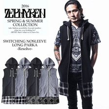 Zephyren SWITCHING NOSLEEVE LONG PARKA -Resolve-画像