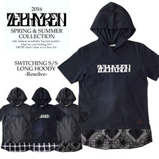 Zephyren SWITCHING S/S LONG HOODY -Resolve-画像