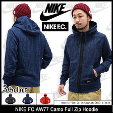 NIKE FC AW77 Camo Full Zip Hoodie 688011画像