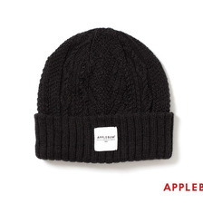 APPLEBUM Black Cable Knit Cap BLACK画像