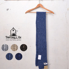 INVERALLAN RIB KNIT SCARF Donegal wool画像