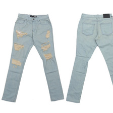 RUSTIC DIME DENIM RIPPED TAPER FIT SKINNY VENICE SAND画像