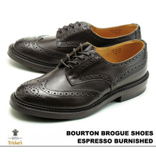 Tricker's Brogue Shoes/m5633 "Bourton" Dainite Studded Sole Espresso Burnished M5633画像