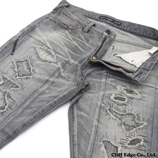 the POOL aoyama DENIM BY VANQUISH & FRAGMENT BLACK REMAKE WIDE STRAIGHT DENIM BLACK画像